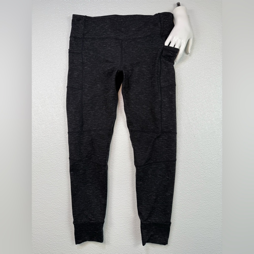Kyodan Women’s Gray/Black Heather Spacedye Leggings 25” Athletic Size X-Large - Picture 3 of 10